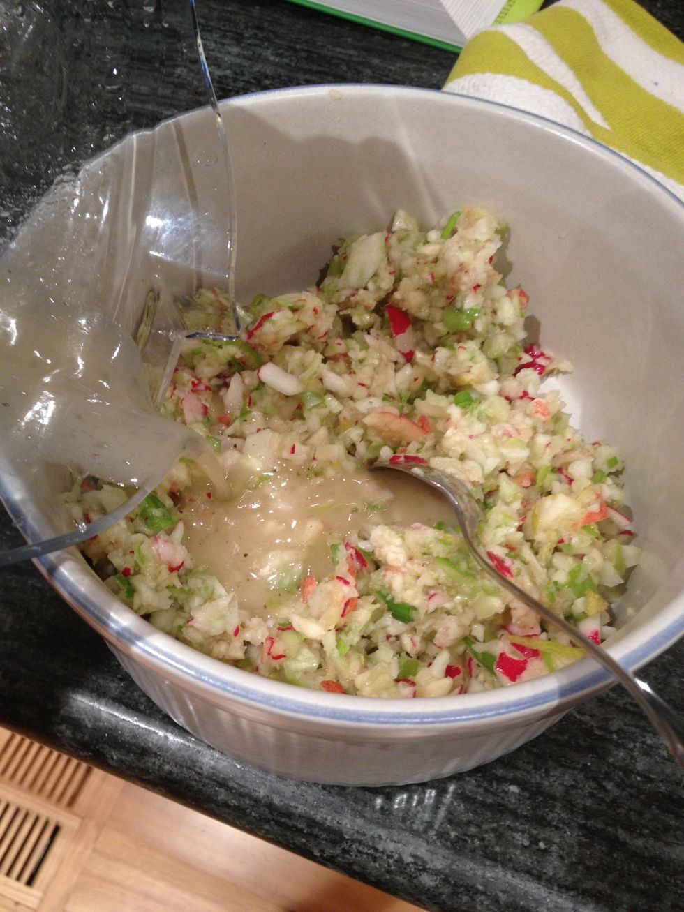 Mix everything together in a large bowl.
