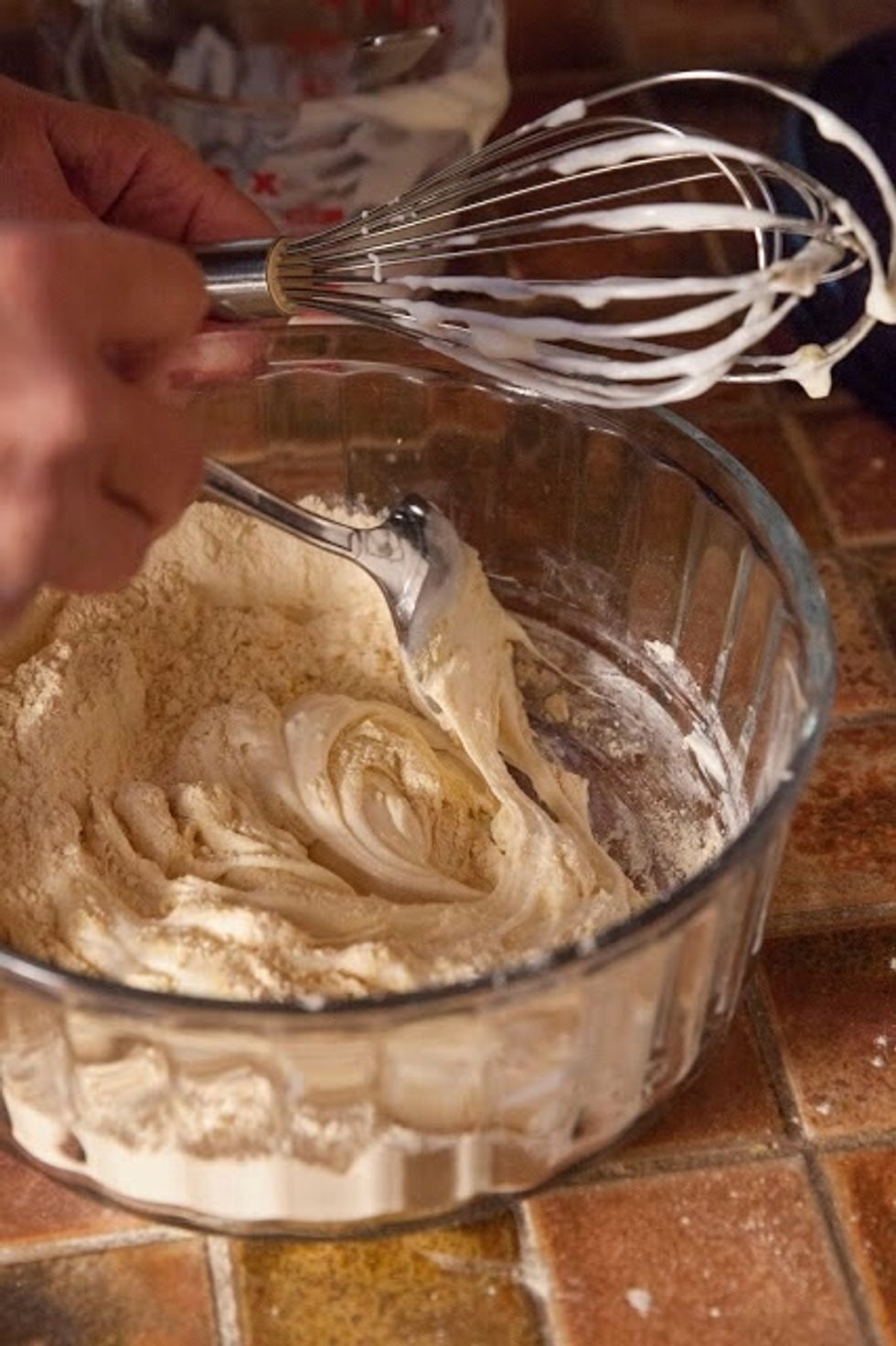 Mix everything together well. The one thing you want to avoid in making this batter is lumps. Try to get it as smooth as possible.