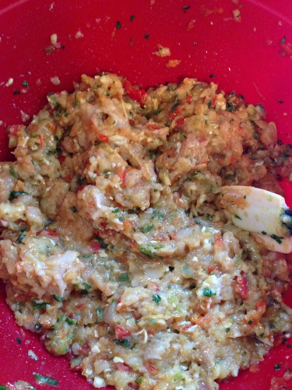 Mix everything together.