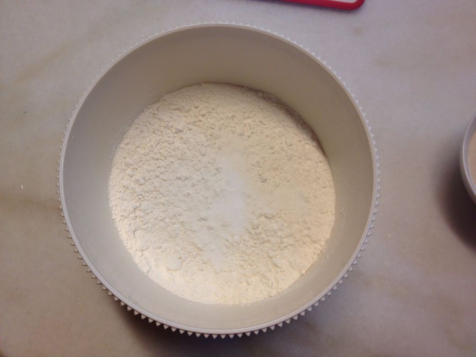 Mix flour & salt in a large bowl.