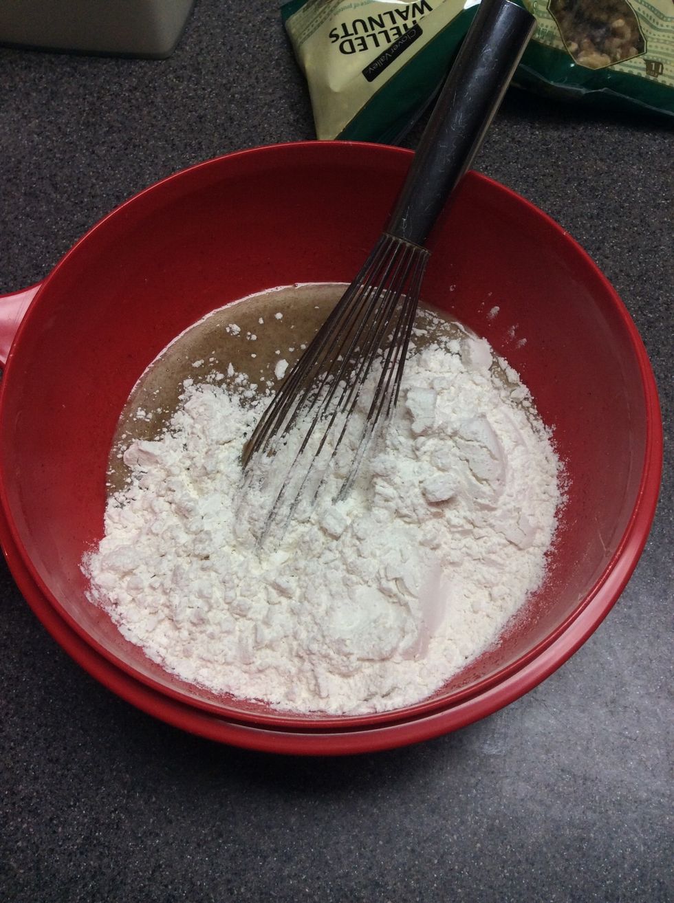 Mix flour until incorporated