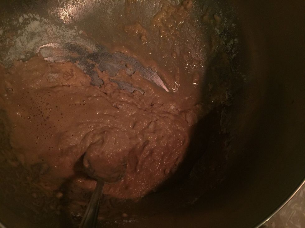 Mix flours and beer, add salt and pepper to taste, and hot sauce.