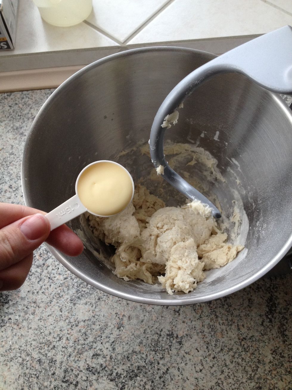 Mix for a bit and add the butter