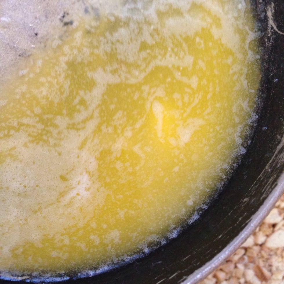 Mix in 2 tbsp melted butter