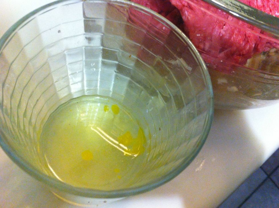 Mix in one egg white (or whole egg - I don't like egg flavor and you just need it to help bind your meat and...make balls!)