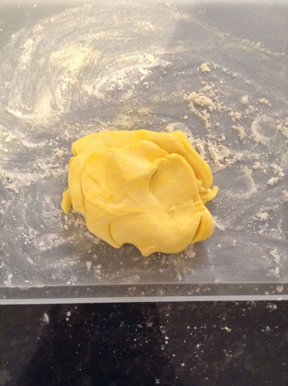 Mix in so the color is a solid yellow