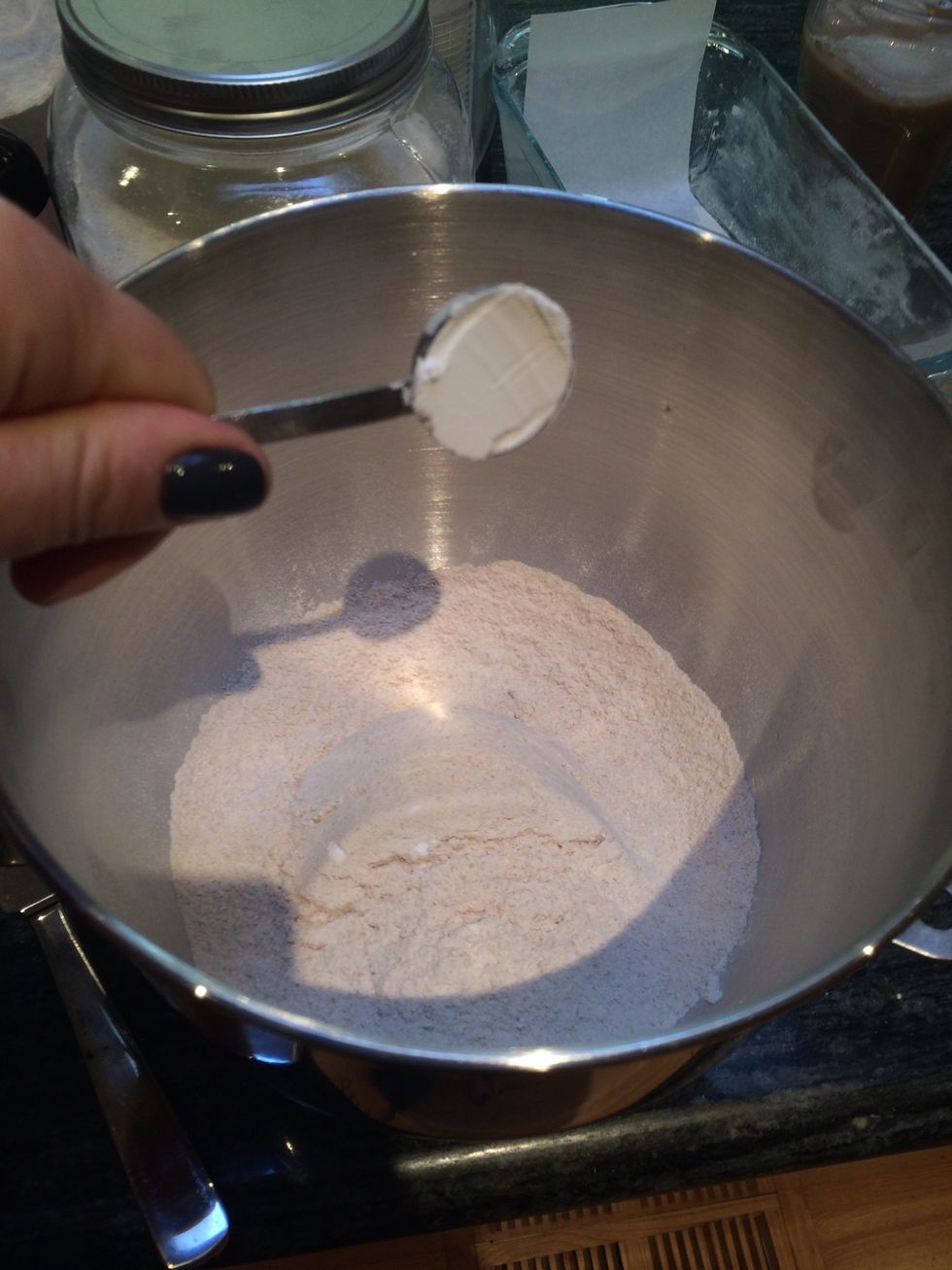Mix in the baking powder.