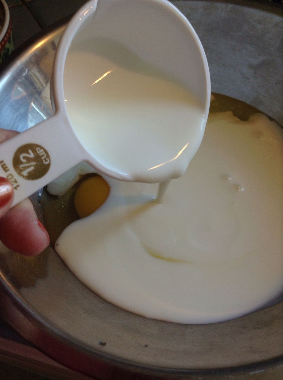 . . .mix in the buttermilk.