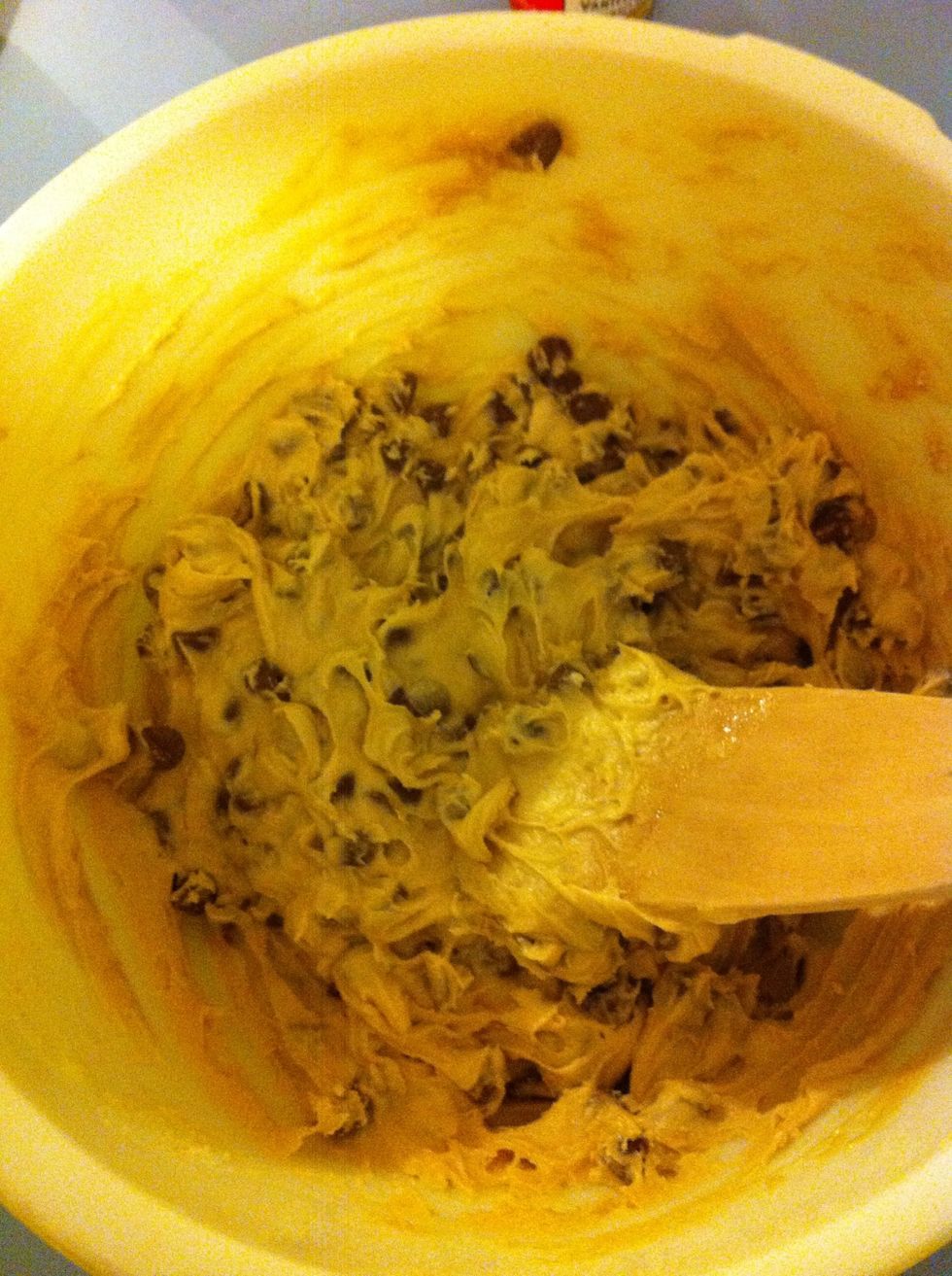 Mix in the chocolate chips.