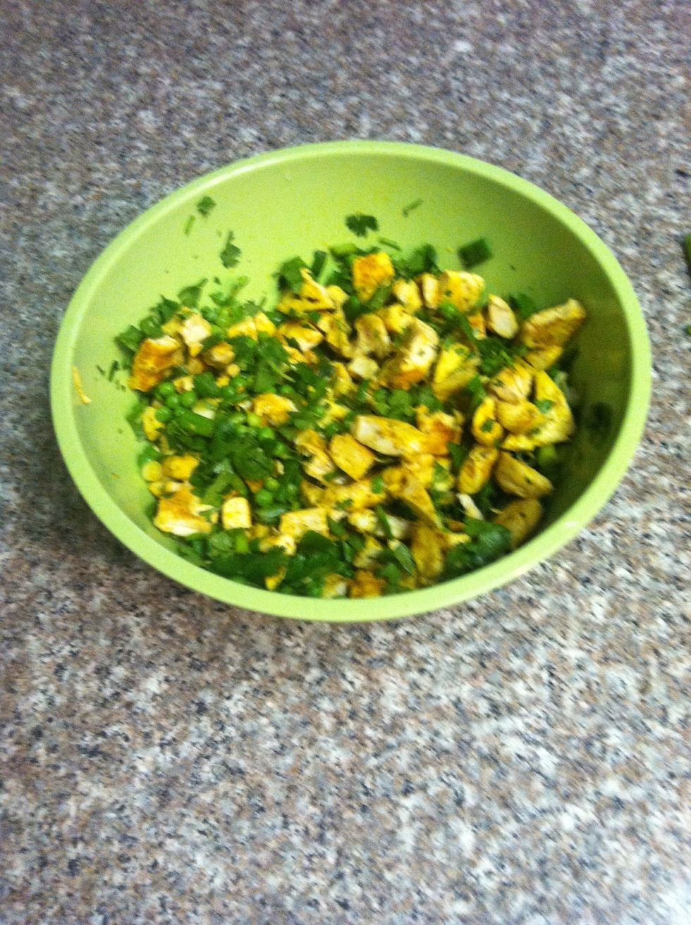 Mix in the cilantro.