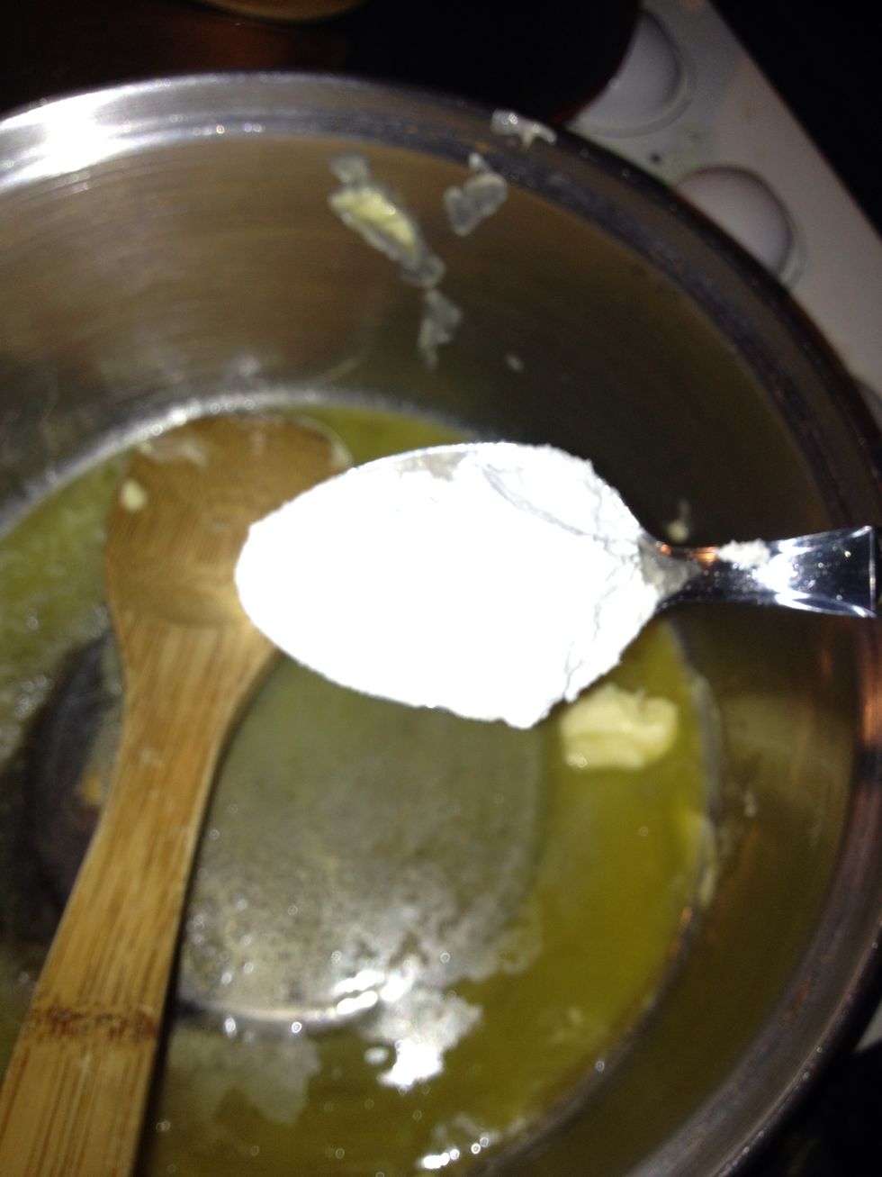 Mix in the flour