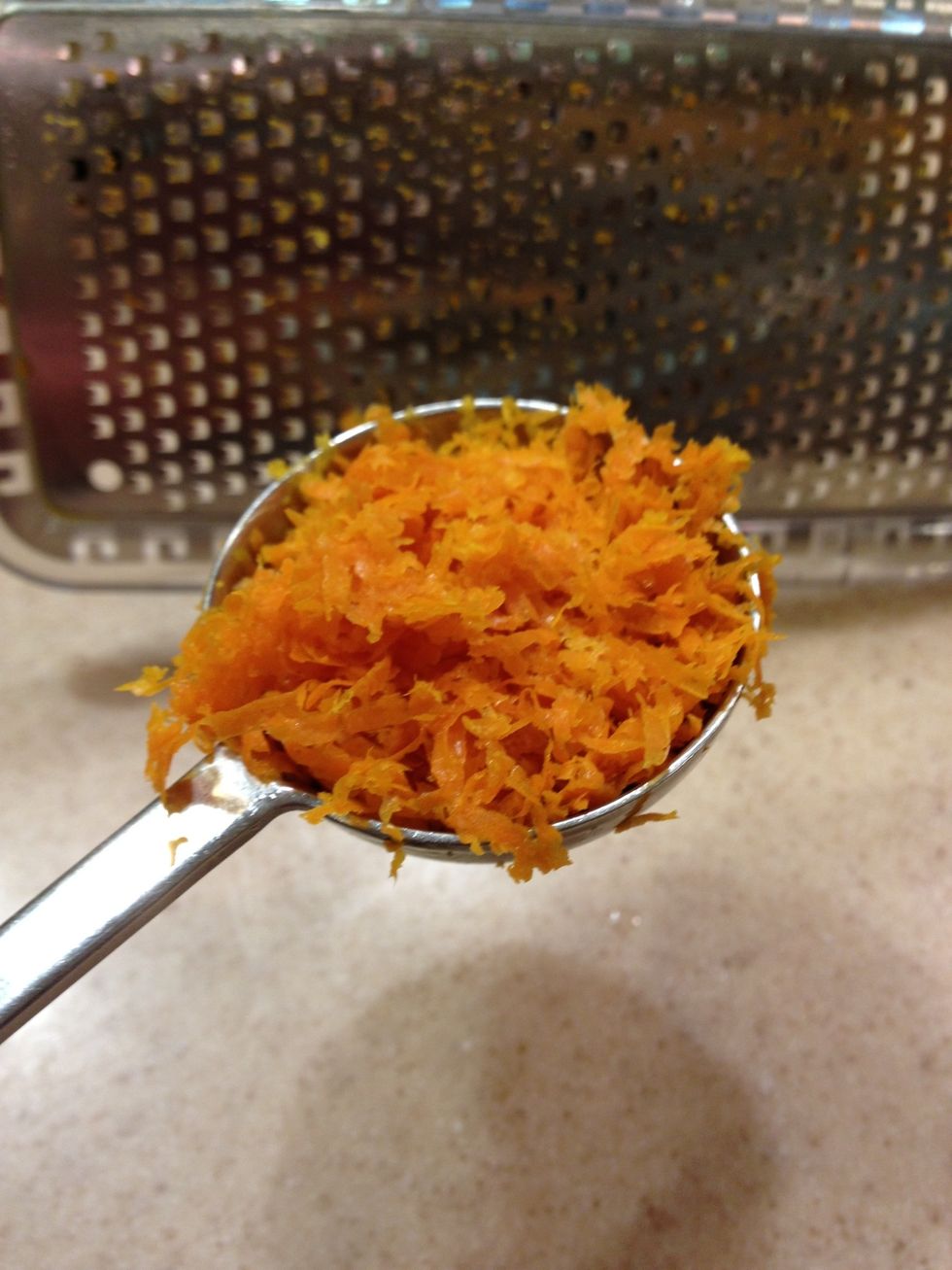 Mix in the orange zest.