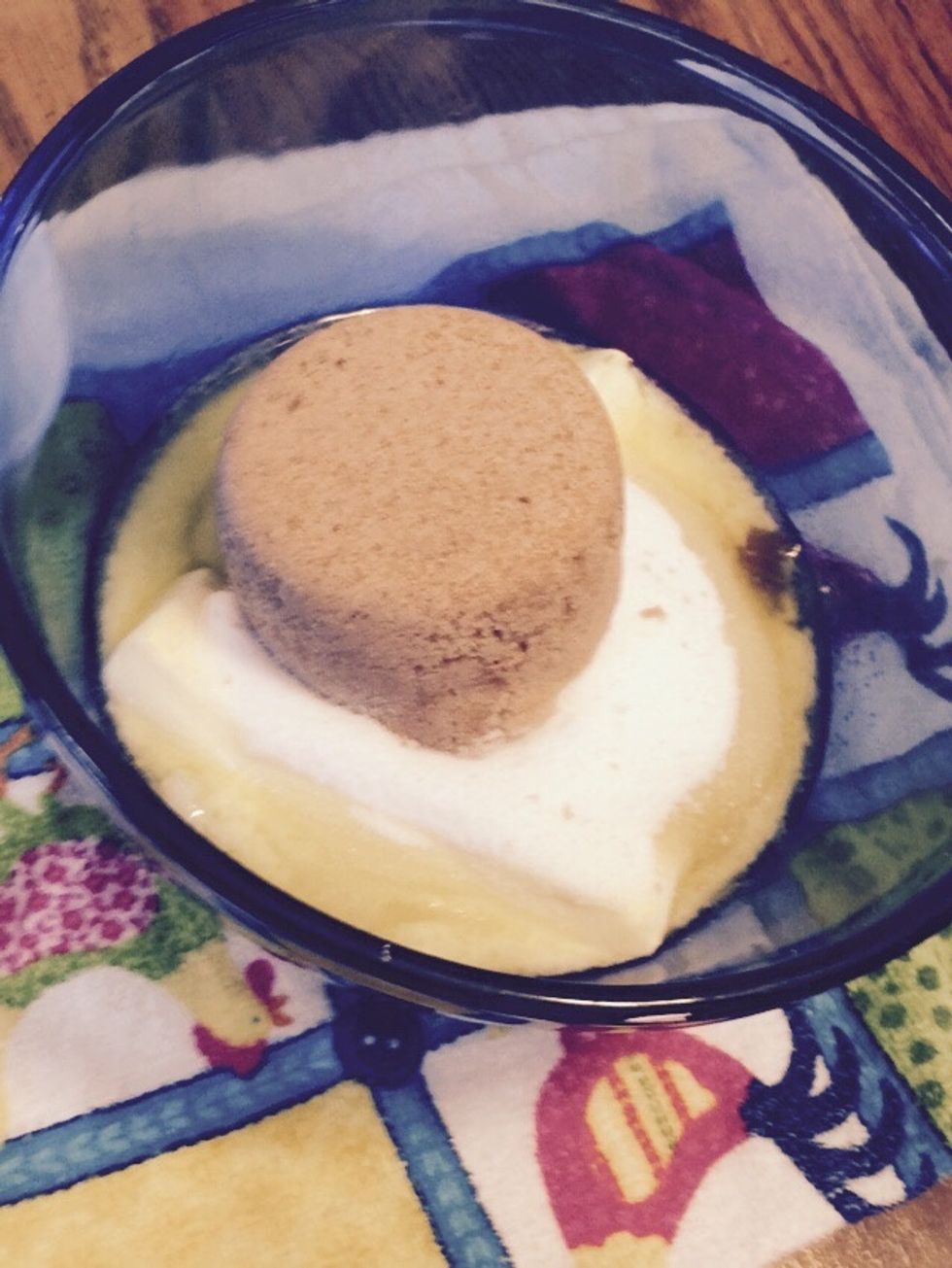 Mix in white sugar and brown sugar