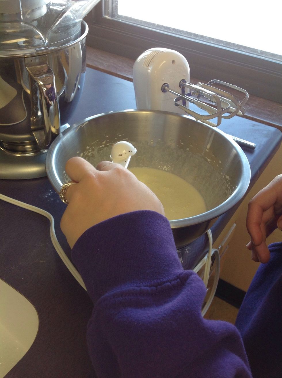 Mix in with sugar mix