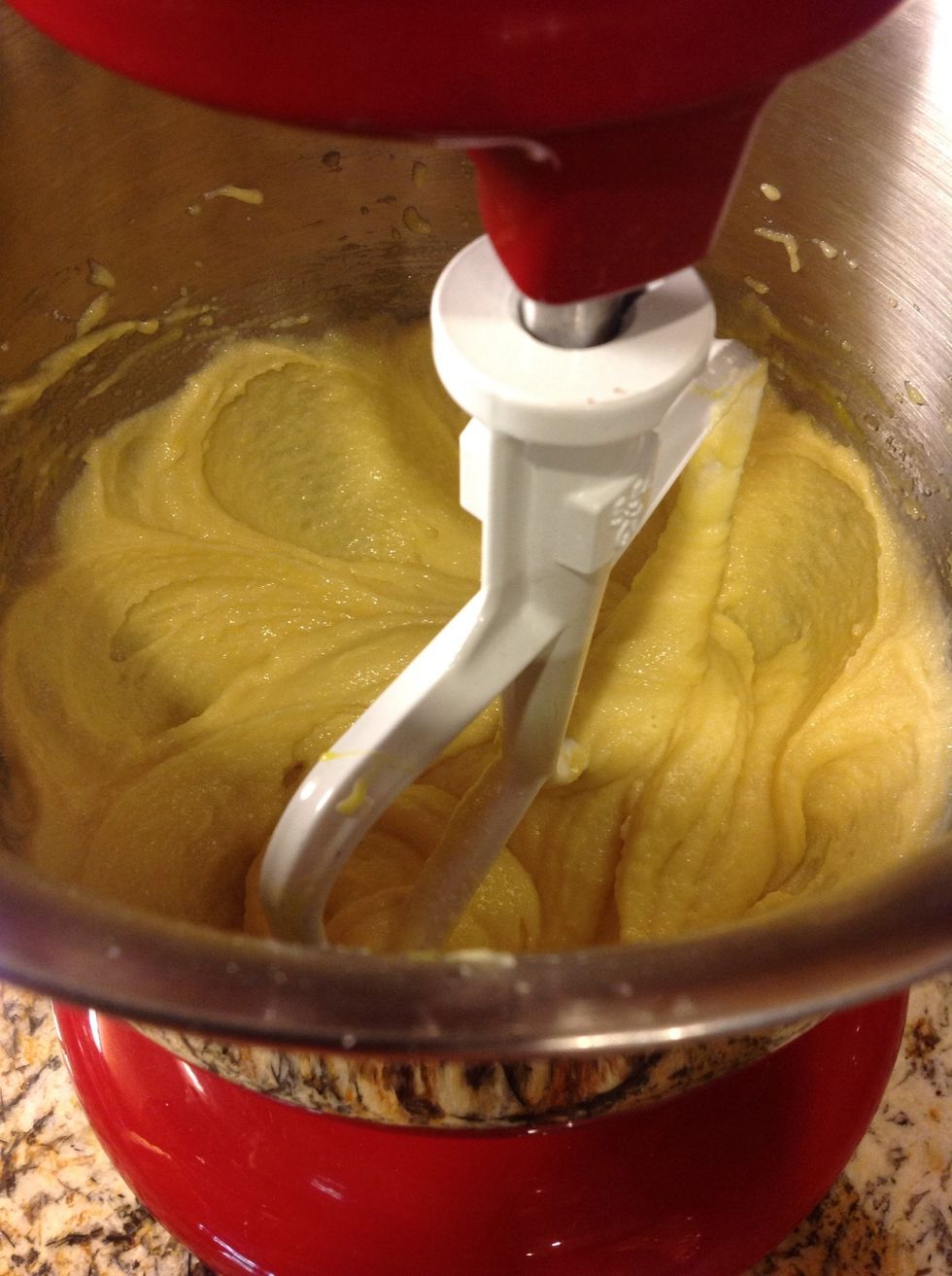 Mix in your egg yolks and olive oil, all Italian like. :)