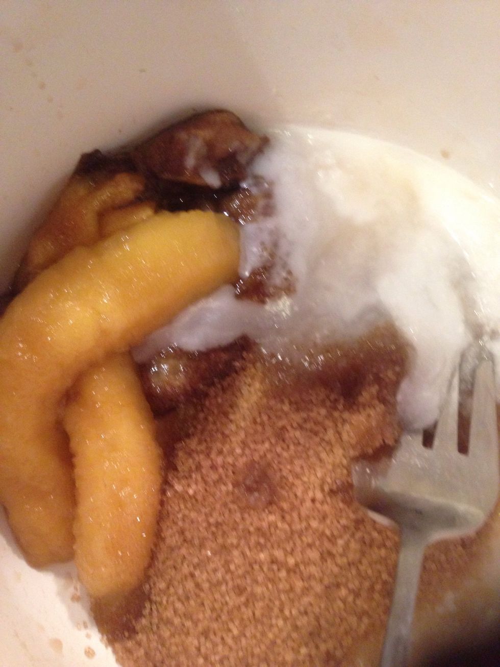 Mix ingredients with a fork