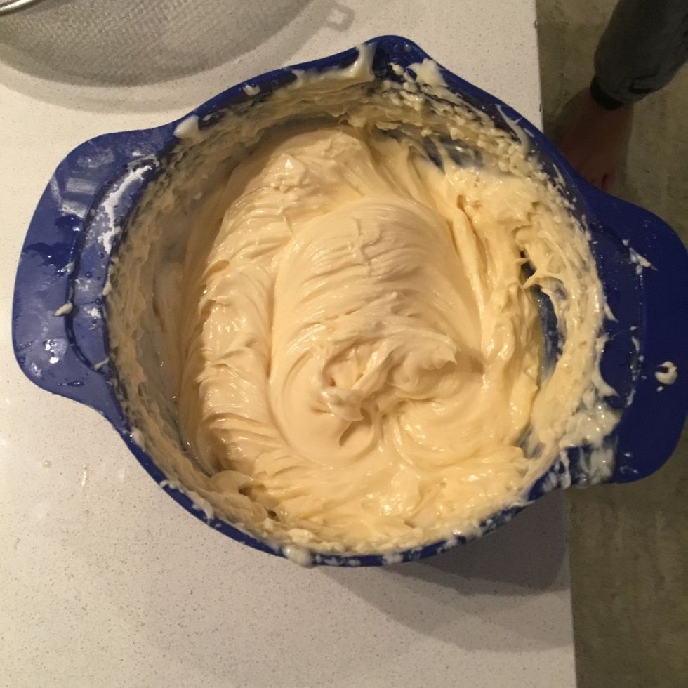 Mix it again with the eggs in it