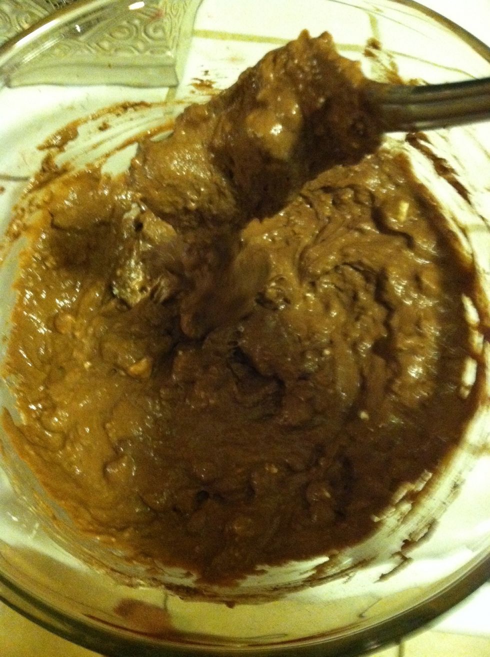 Mix it all together... Slightly thick not runny