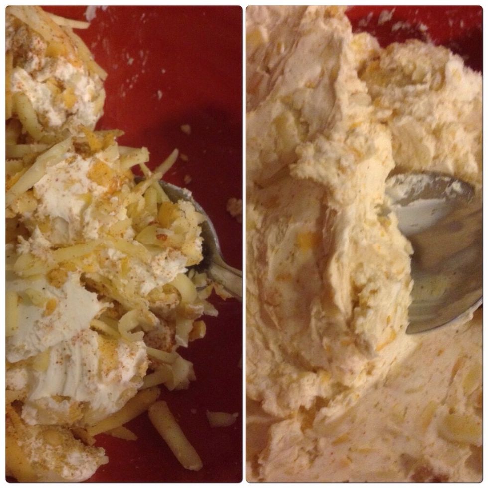 Mix it all together until creamy and well blended.