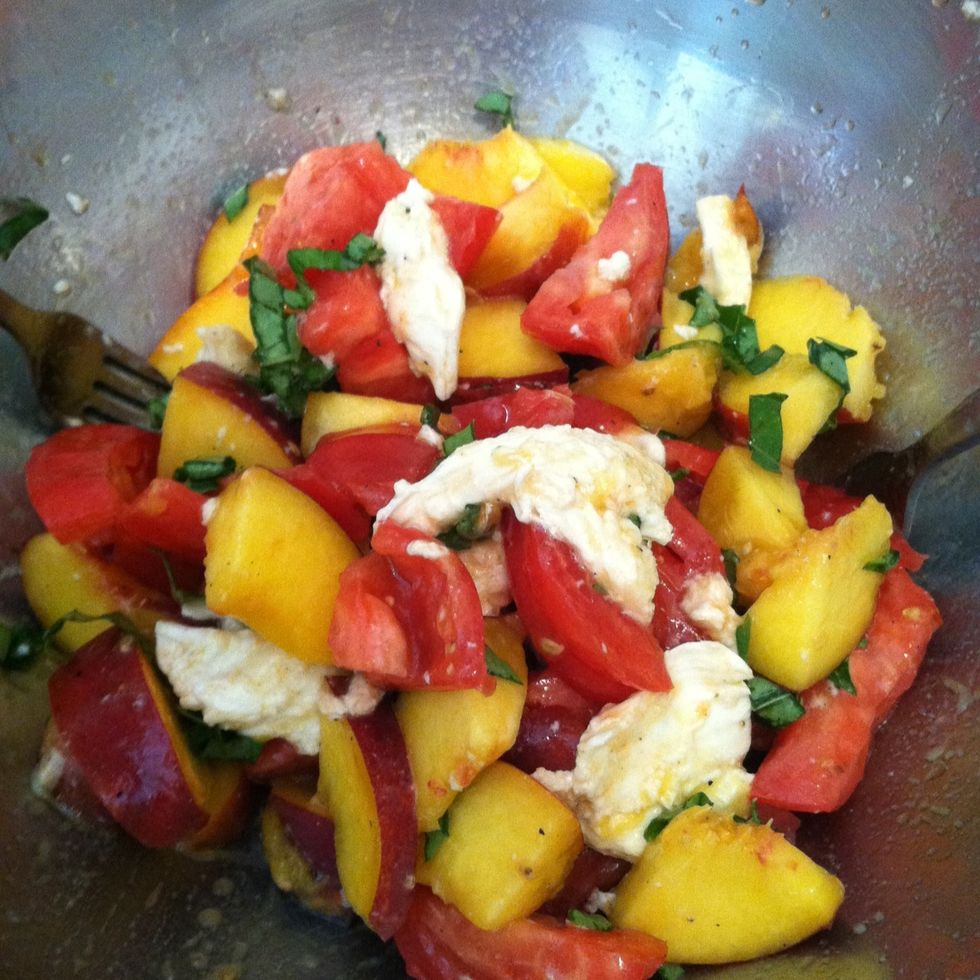 Mix it all up.... Looking good!