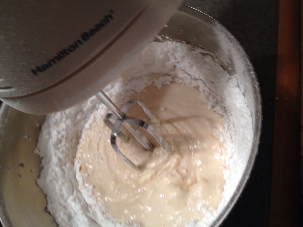 Mix it all up with mixer on a low speed.