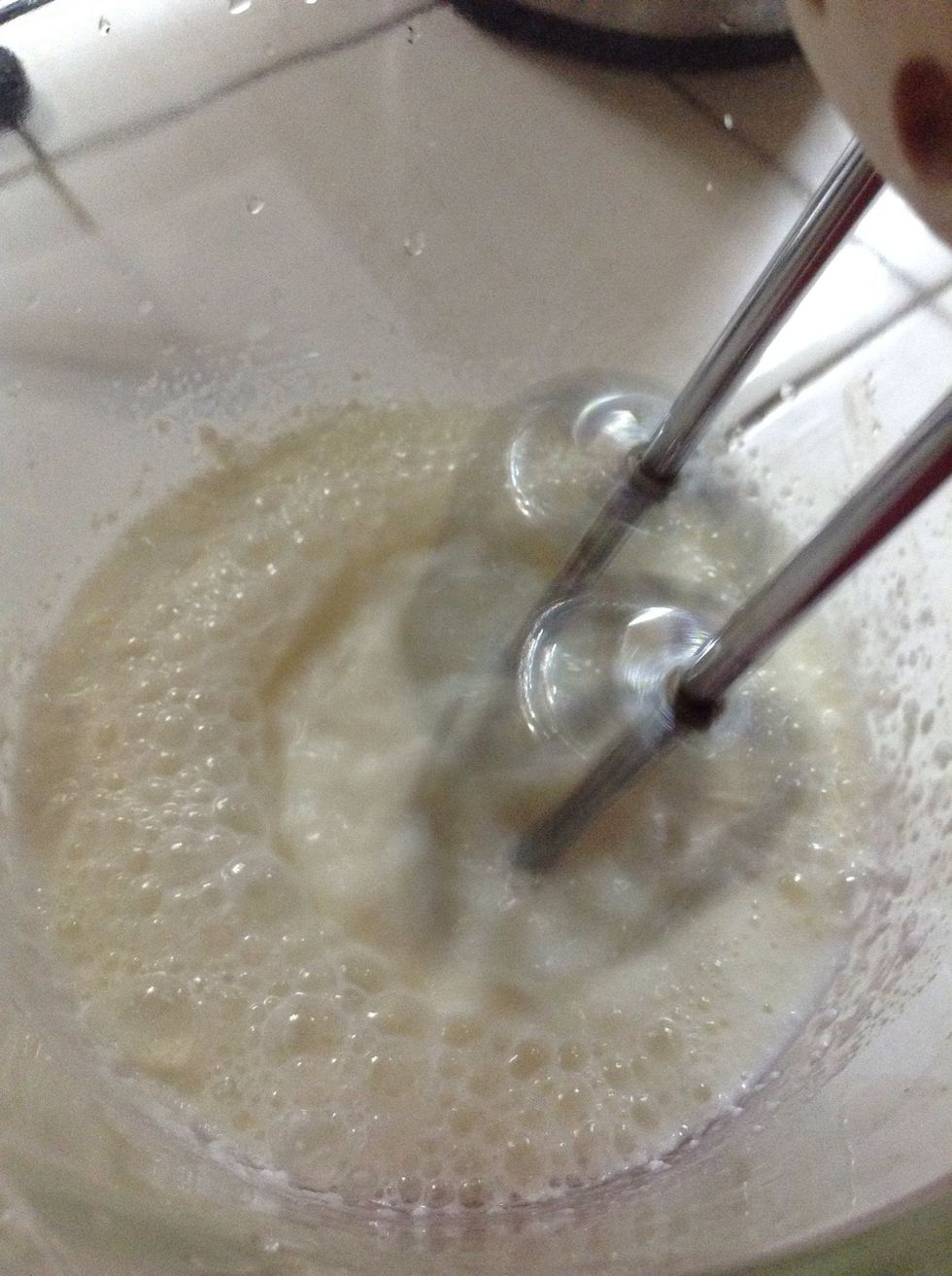 Mix it for about 5 minutes with the help on an electric mixer