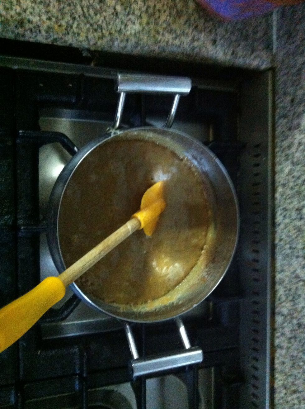 Mix it in and cook it on high whilst stirring continuously for 2 minutes. High heat!!