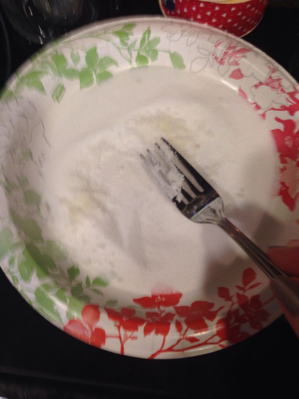 Mix it in using a fork.