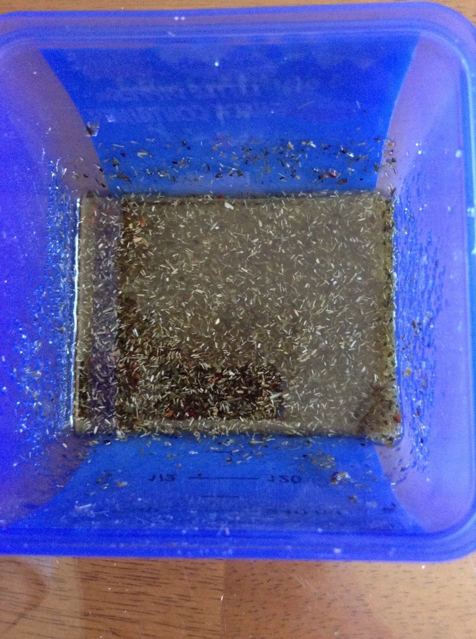 Mix it just enough with the olive oil to liquify!