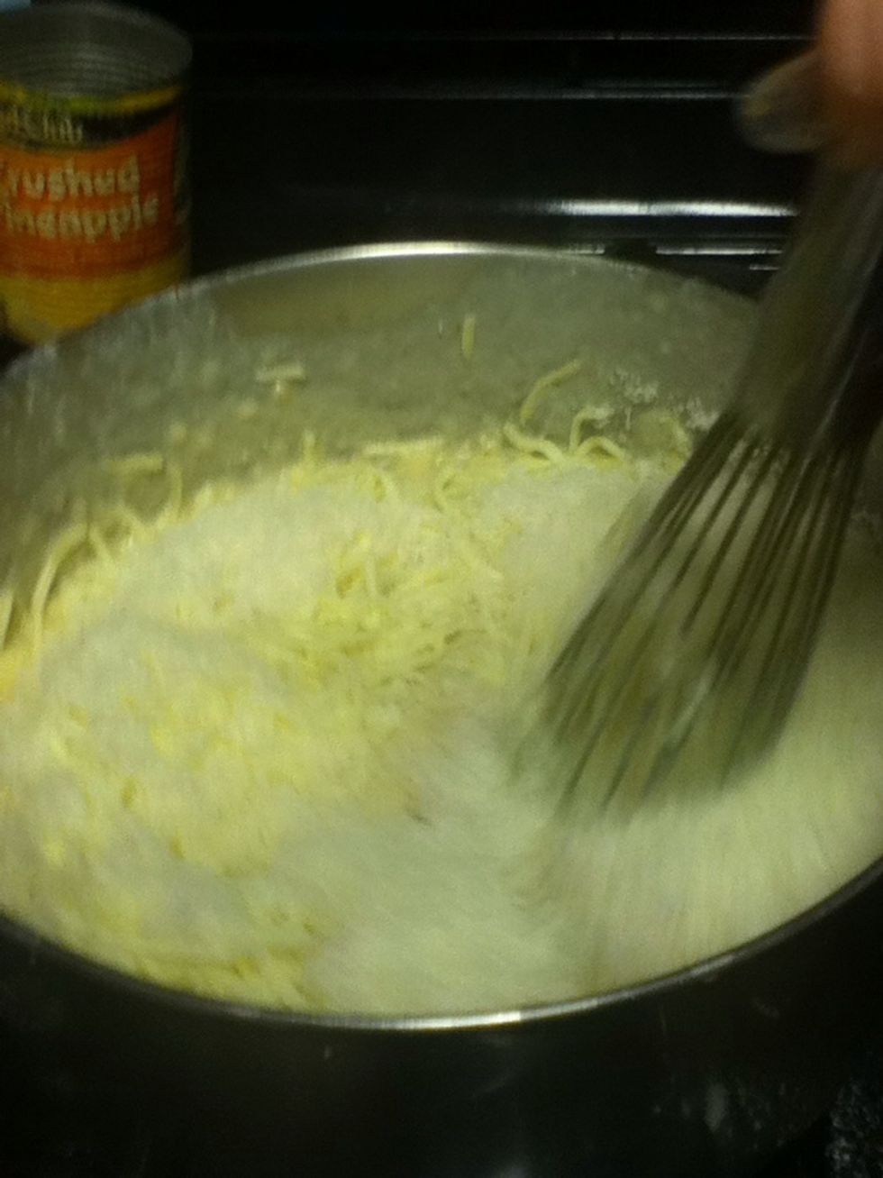 Mix it on in there. Yeah, work it girl!