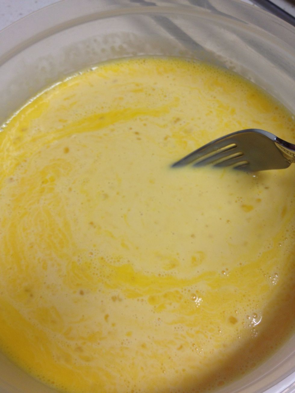 mix it thoroughly using a fork