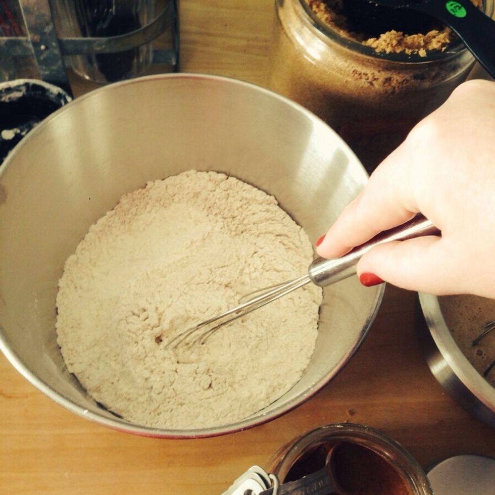 Mix it together.... By this time your melted butter should be cooler.