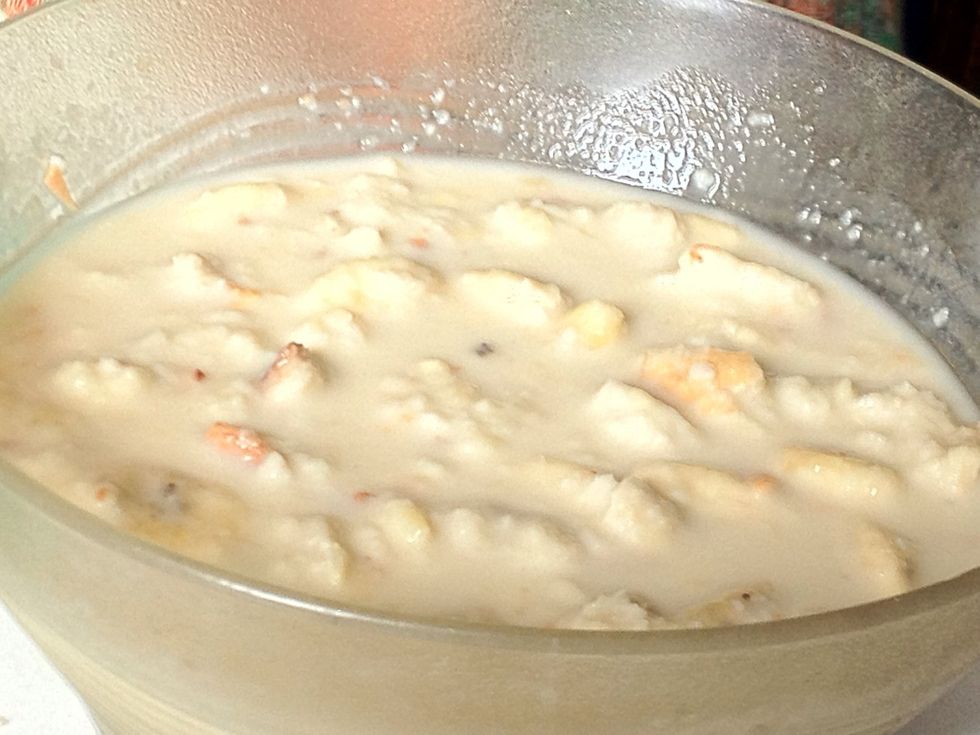 Mix it up. Add some water when necessary
