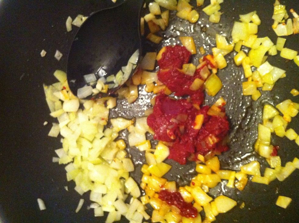 Mix it while frying.