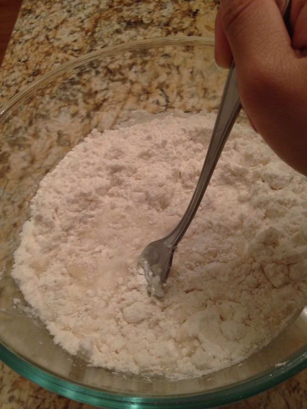 Mix it with a fork to pop the dragon eggs