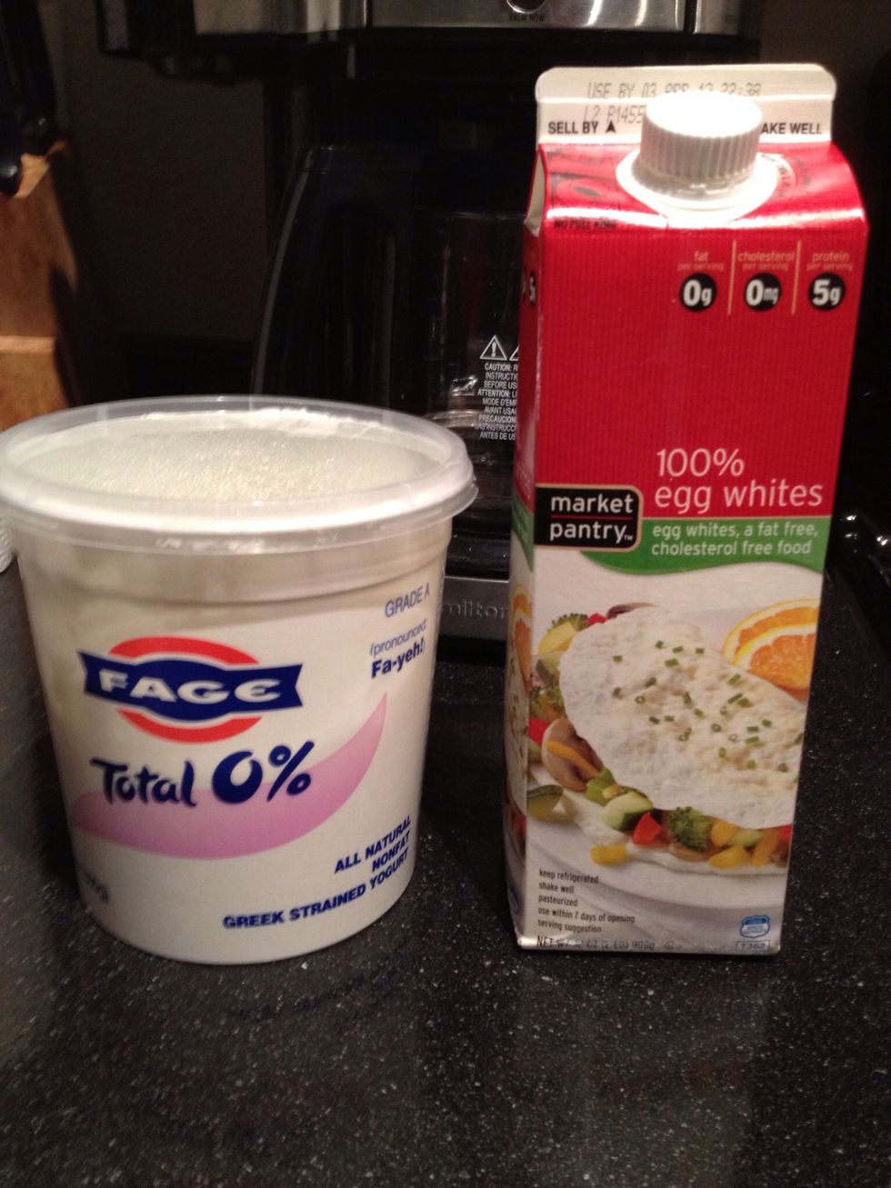 Mix it with the greek yogurt and eggs