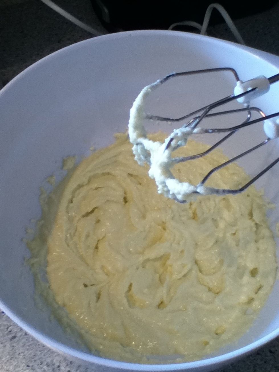 Mix melted butter and sugar :-)