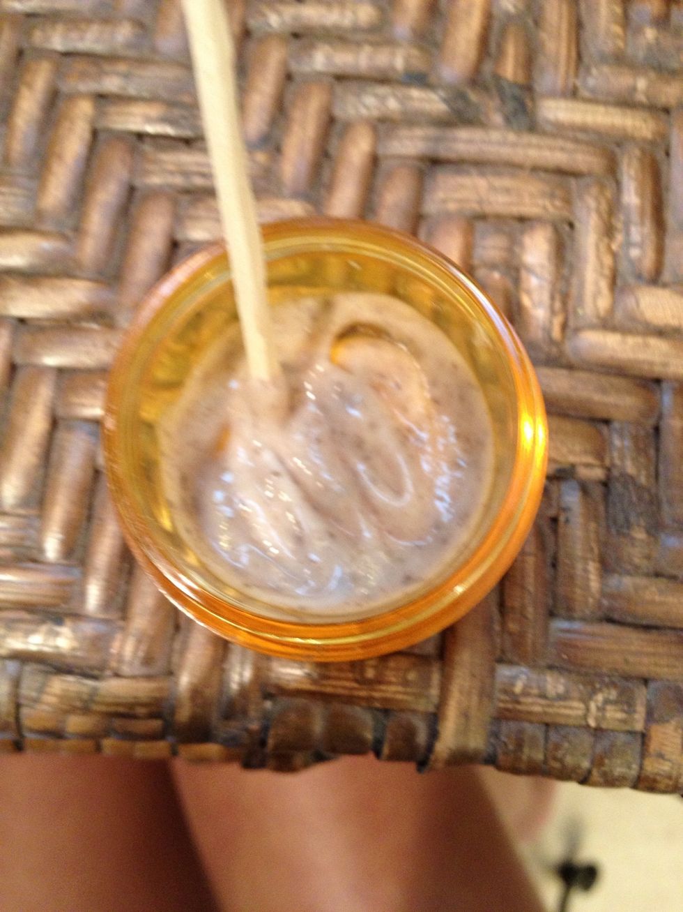 Mix mix mix. It will be clumpy at first.