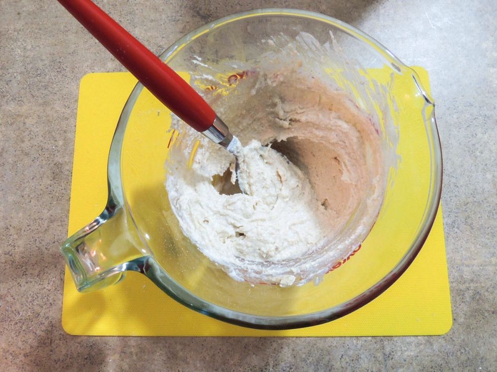 Mix. Now the filling is also ready. Next Let's put the pie together :)