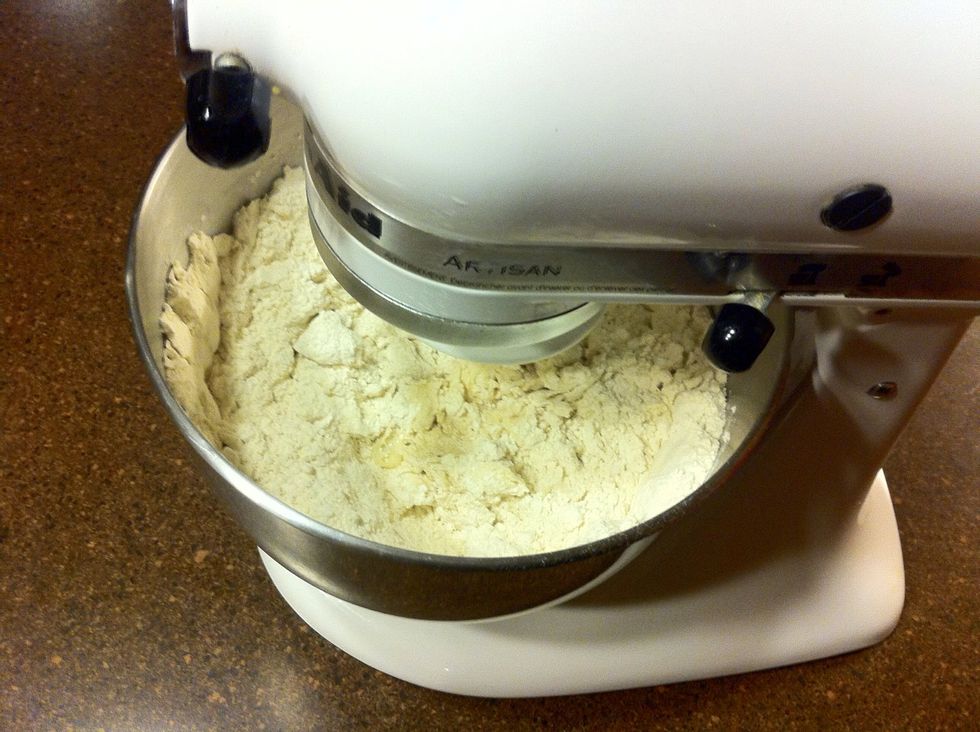 Mix on low for 2-3 minutes until the dry and liquid ingredients are incorporated