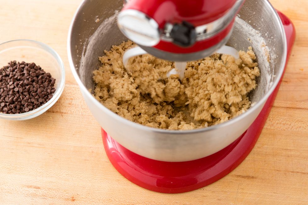 Mix on low until thoroughly combined.