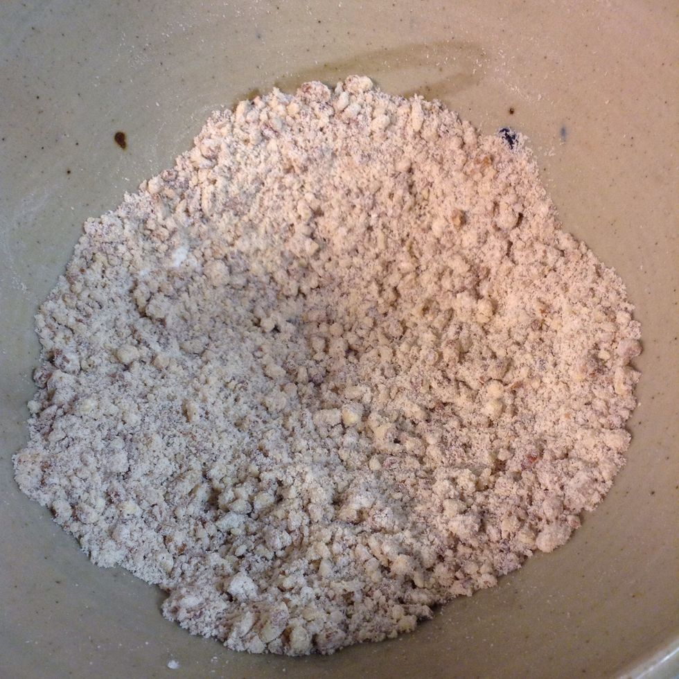 Mix pecans and in with the flour