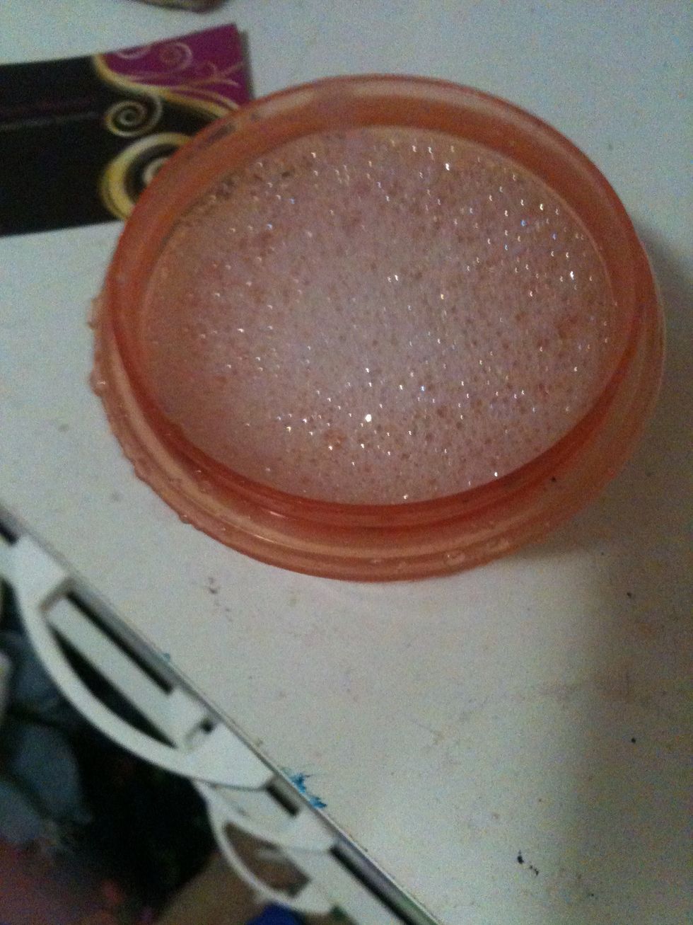 Mix soap and warm water in small cup