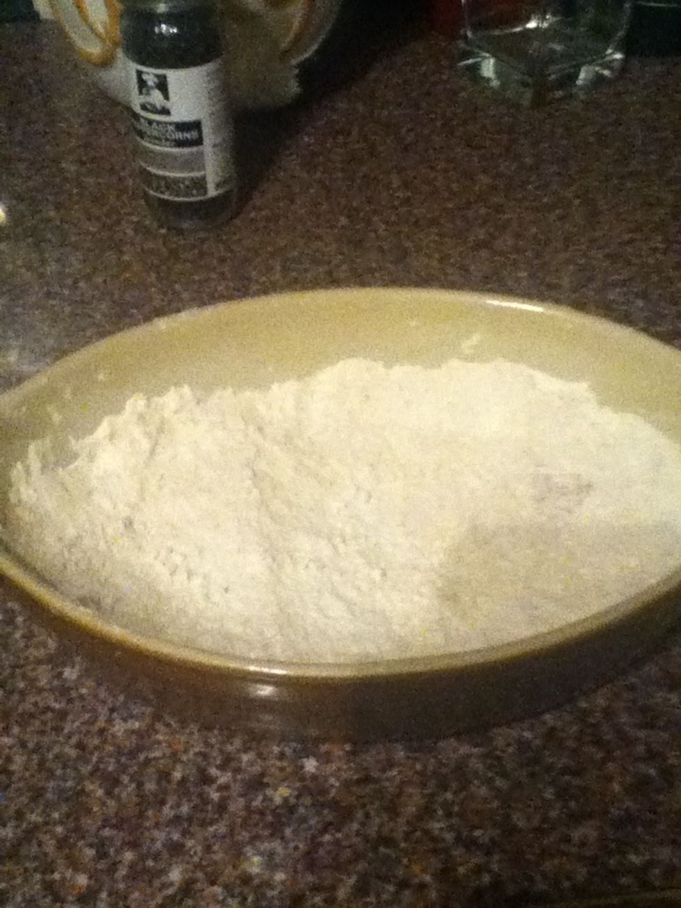 Mix spices with flour to taste