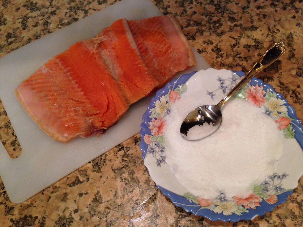 Mix sugar and salt up