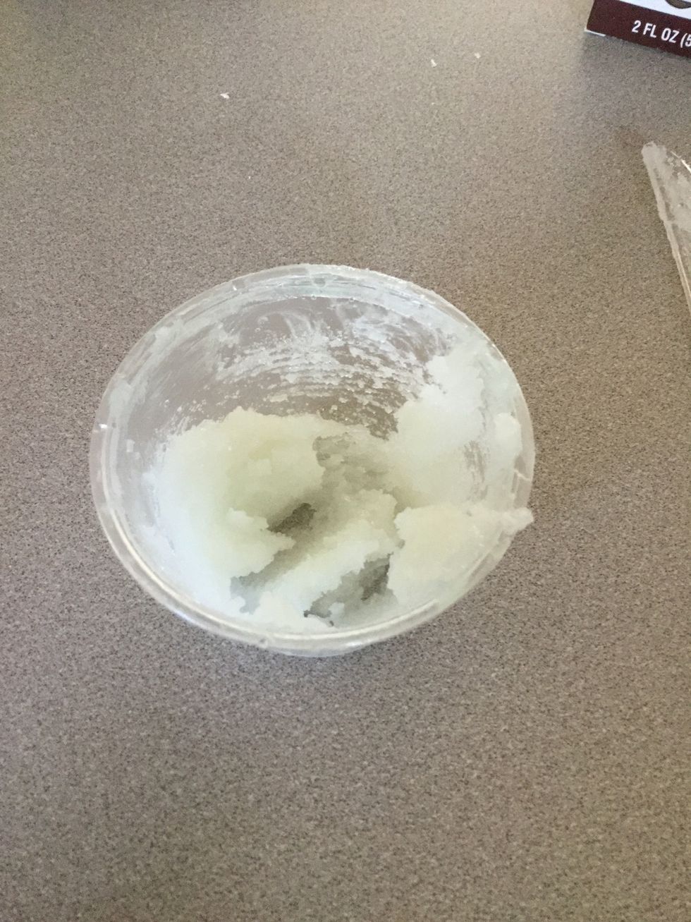 Mix sugar into the Vaseline