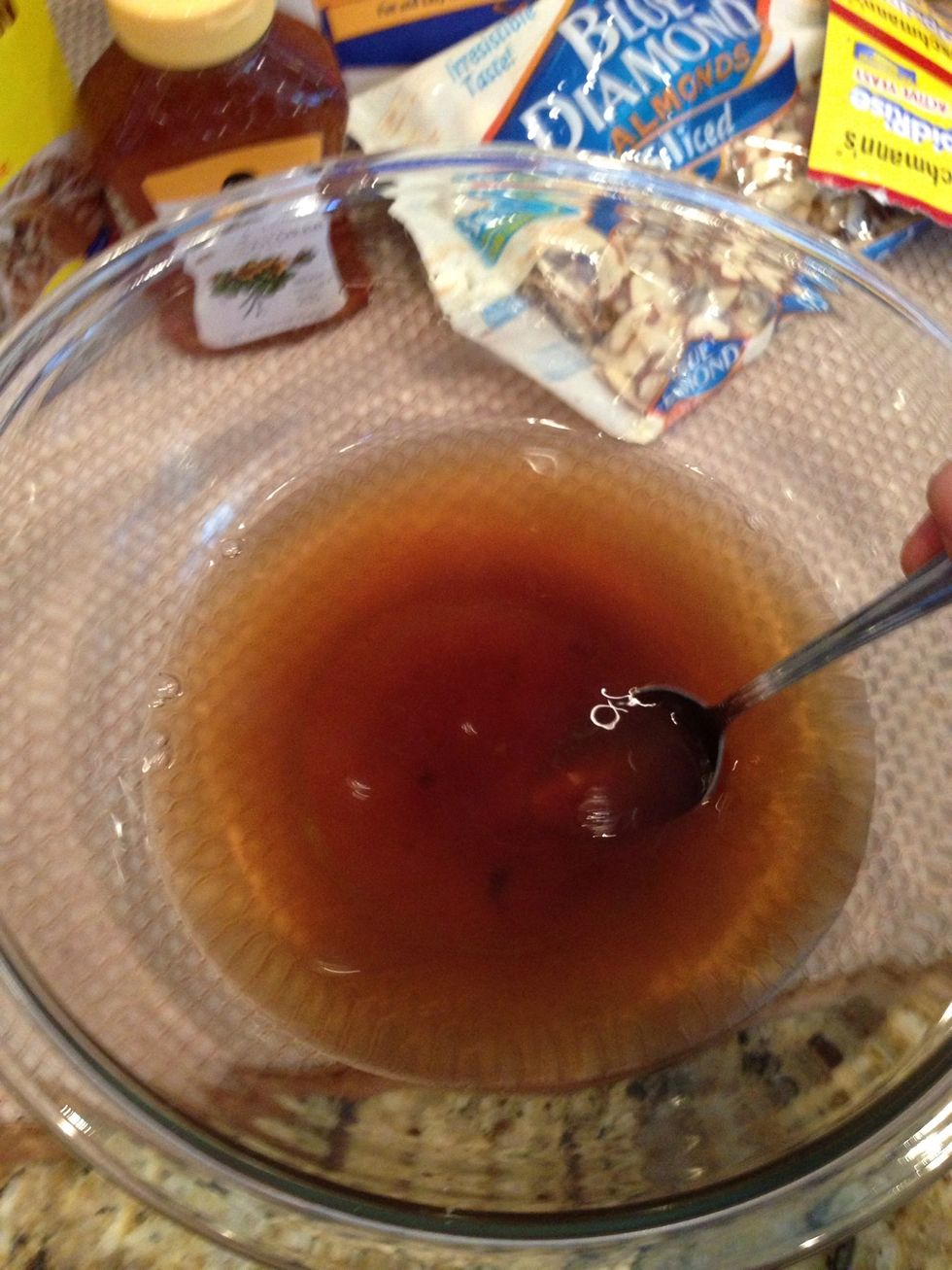 Mix the 1 1/2 cup of warm water with 2 tbs of brow sugar