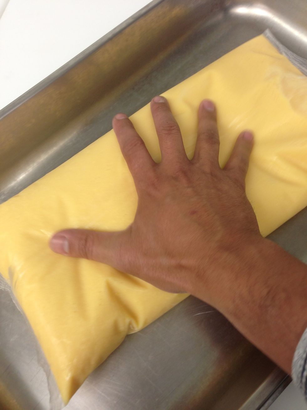 Mix the bag of eggs up pretty well first.