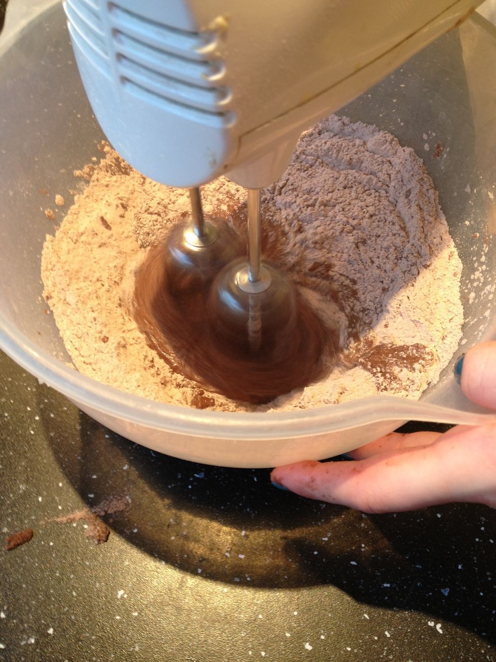 Mix the brownie mix