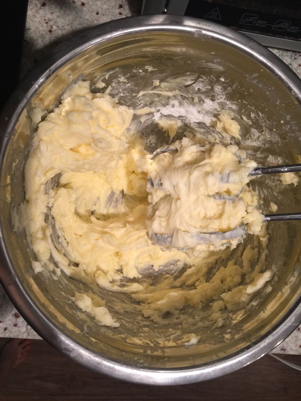 Mix the butter and icing sugar very well so there is no lump of butter visible. If the butter is not mixing well, that means it is still cold and not the room temperature